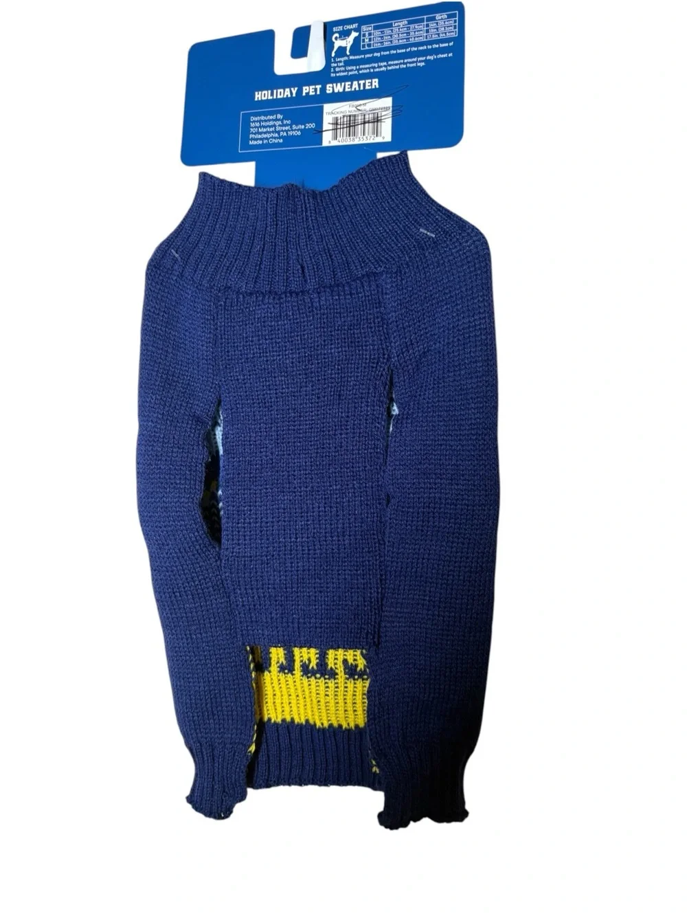 {NWT} Navy 'They See Me Rollin''  HANUKKAH Holiday Dog Sweater S or M